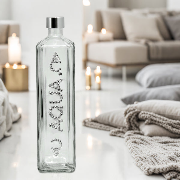 Swarovski crystal-embellished square bottle