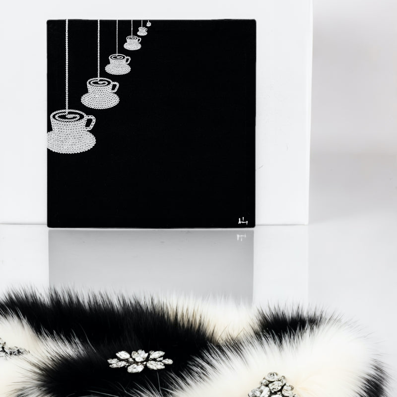 Blinged-out luxury home decor artwork