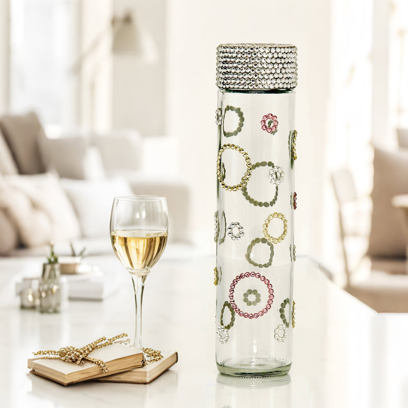 Swarovski and Preciosa crystal-embellished bottle