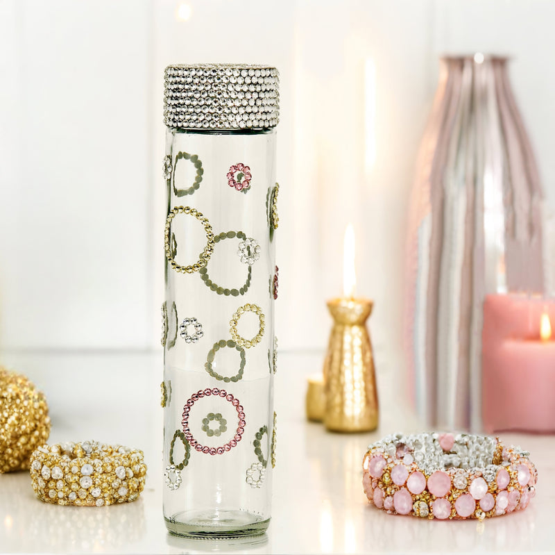 Swarovski and Preciosa crystal-embellished bottle
