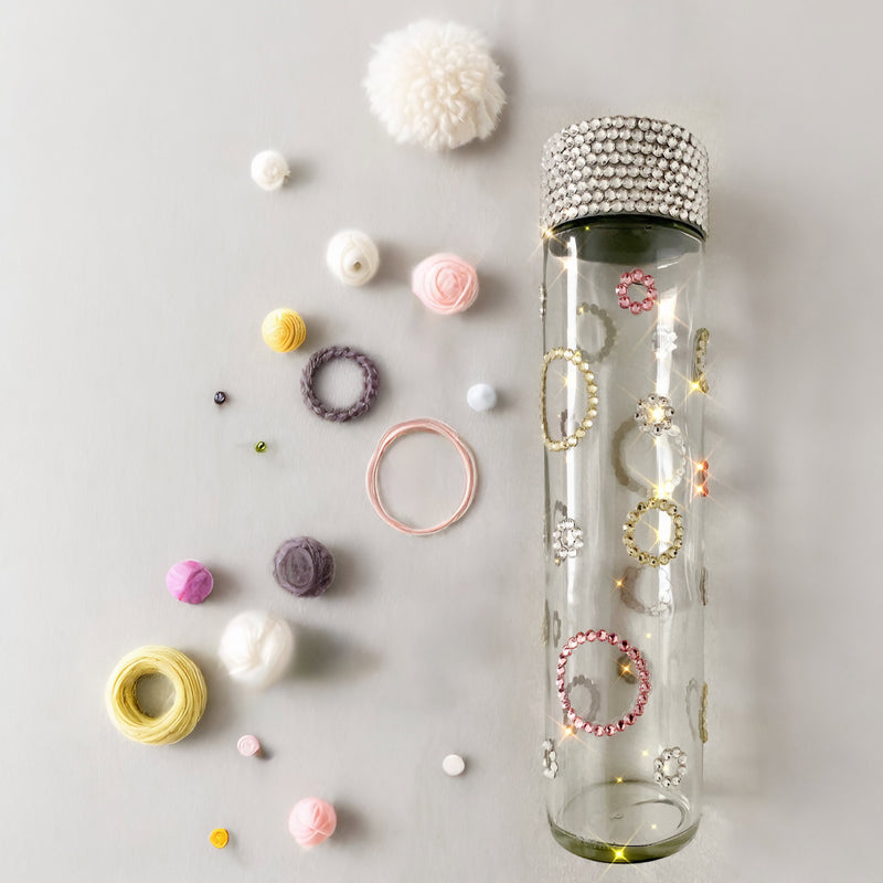 Swarovski and Preciosa crystal-embellished bottle
