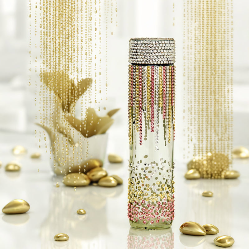 Swarovski and Preciosa crystal-embellished bottle
