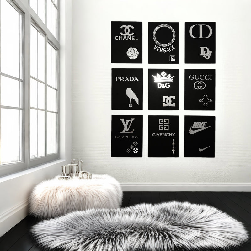 Handcrafted with metallic shiny vinyl sticker foils