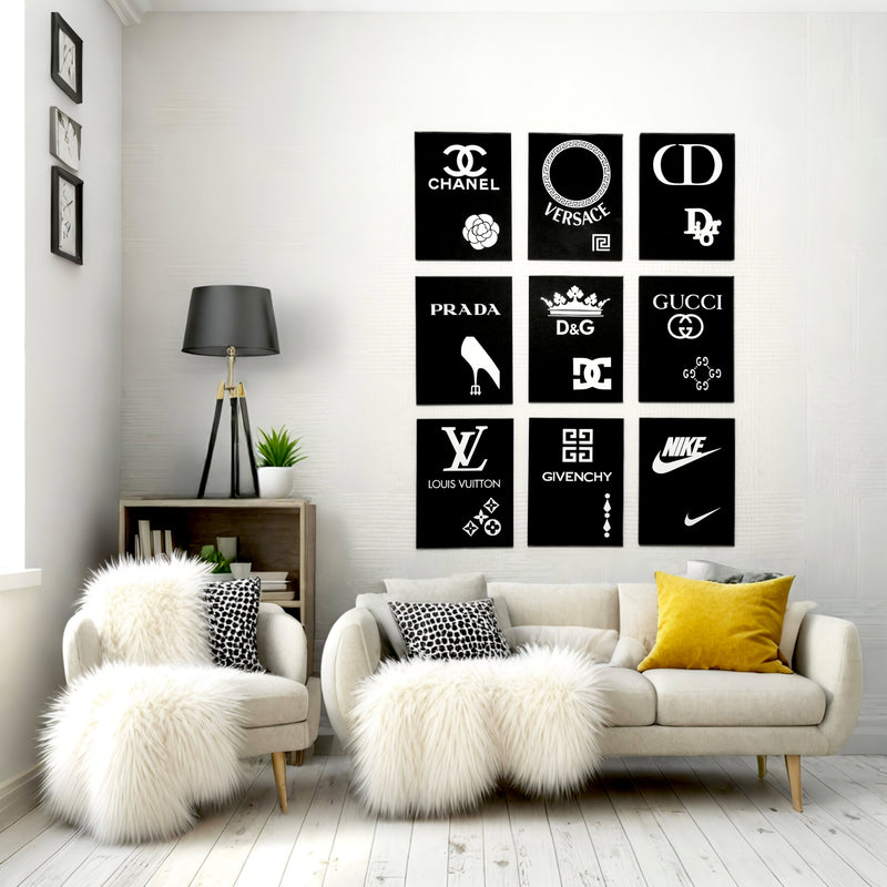 Handcrafted with metallic shiny vinyl sticker foils