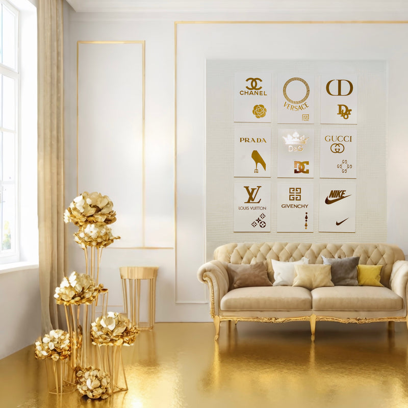 Handcrafted with metallic shiny vinyl sticker foils