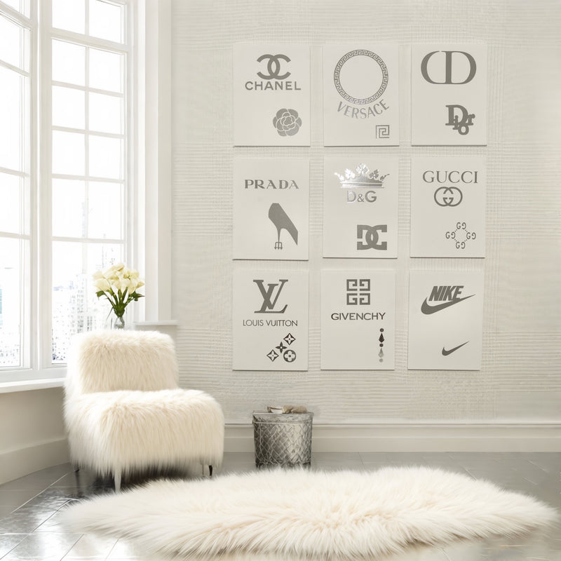 Handcrafted with metallic shiny vinyl sticker foils