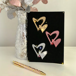 Sparkling hearts-designed cover