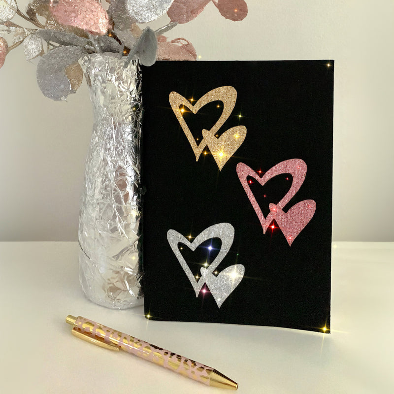 Sparkling hearts-designed cover