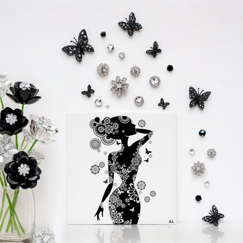 Blinged-out luxury home decor artwork