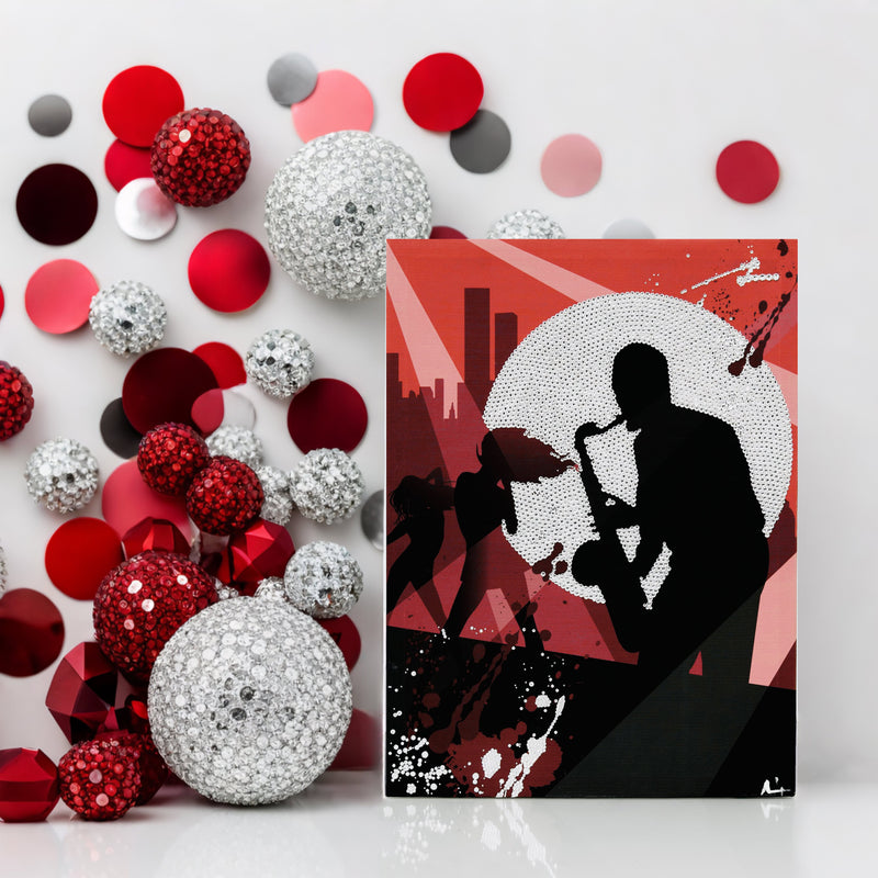 Blinged-out luxury home decor artwork