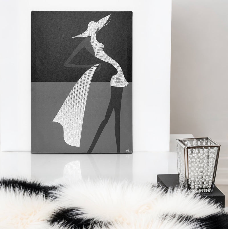 Blinged-out luxury home decor artwork