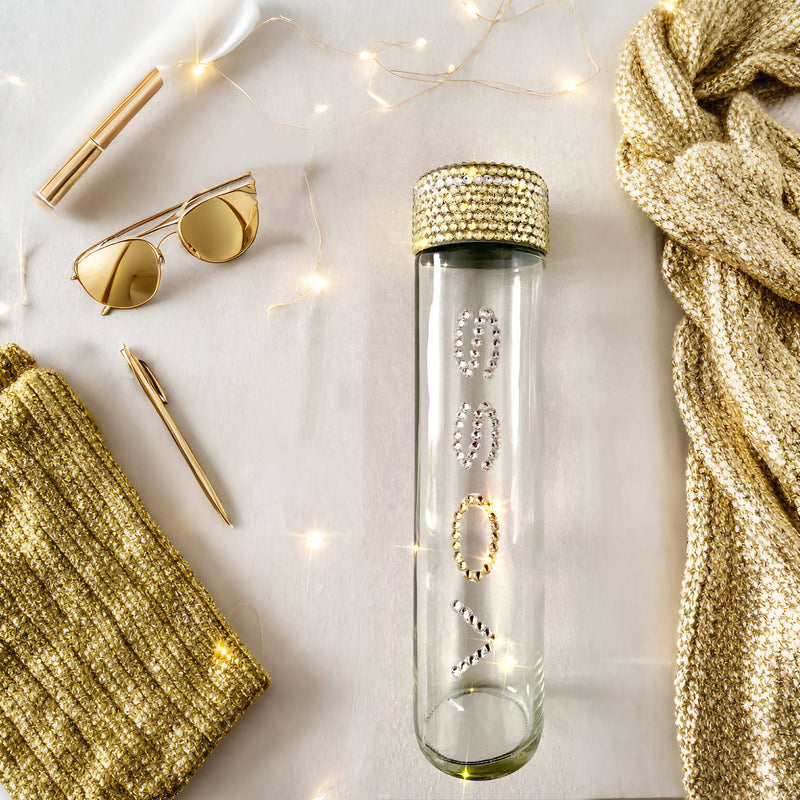 Preciosa crystal-embellished Voss bottle