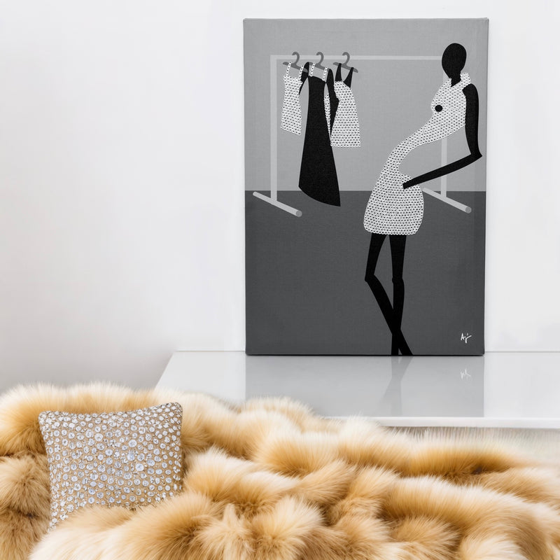 Blinged-out luxury home decor art creation