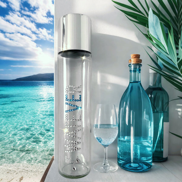 Swarovski and Preciosa crystal-embellished bottle